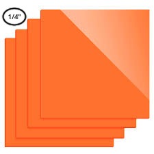 1/4" Orange Acrylic 18x12