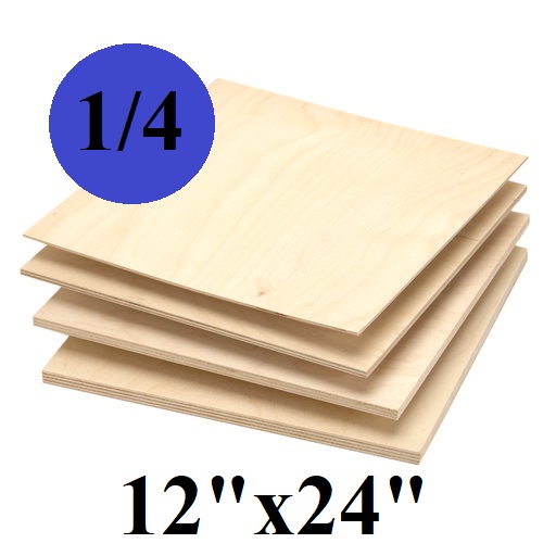 Baltic Birch 1/4" Plywood 12"x24"