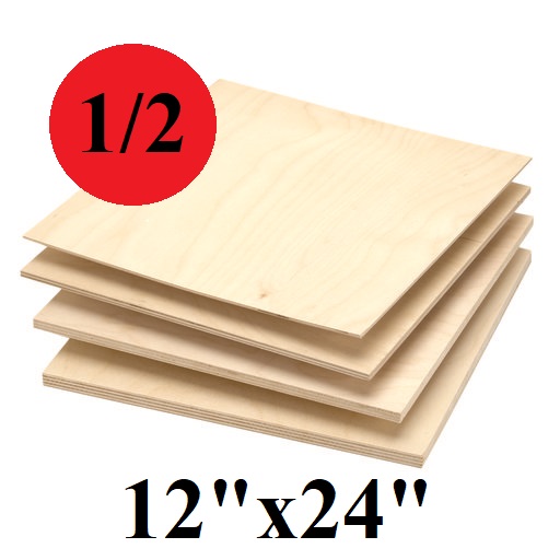 Baltic Birch 1/2" Plywood 12"x 24"