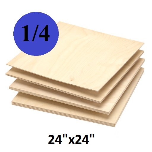 Baltic Birch 1/4" Plywood 24"x24" 
