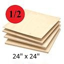 Baltic Birch 1/2" Plywood 24"x 24"