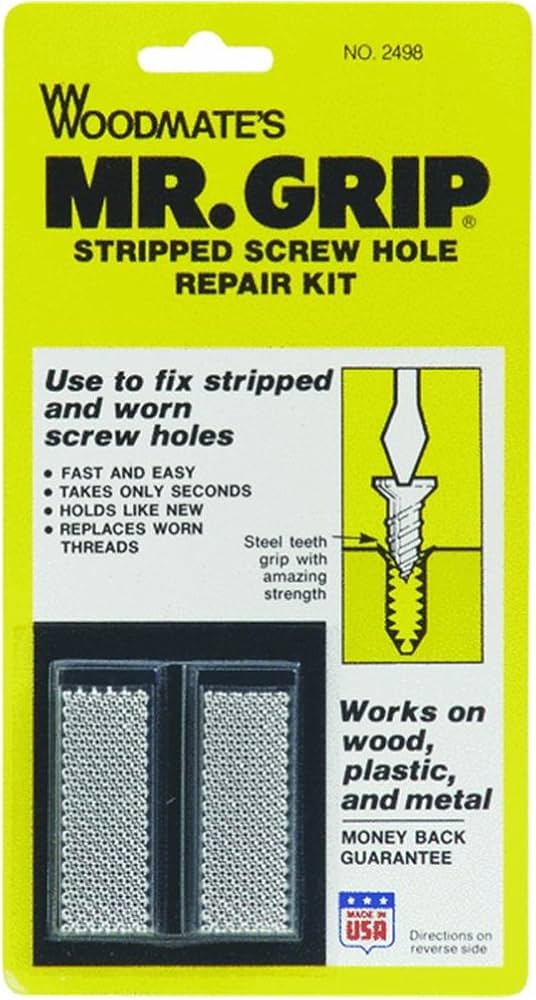 Stripped screw hole repair kit